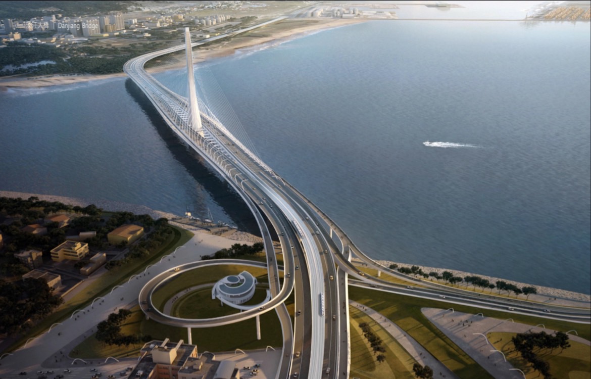 淡江大橋總經費計230.38億元，完工通車後可以有效串連淡水河左右兩岸交通路網