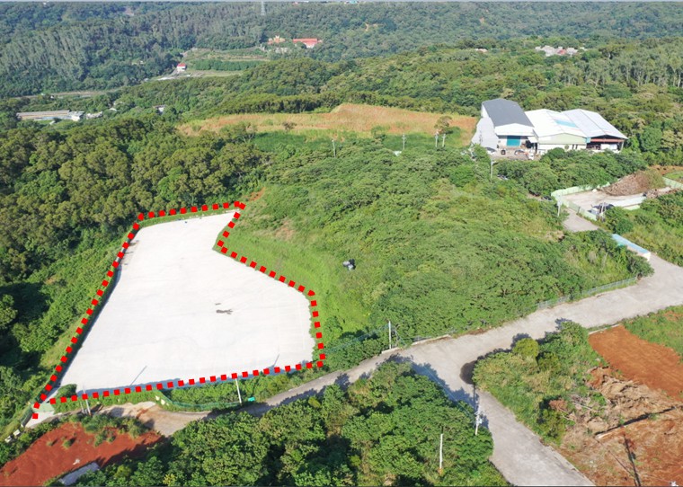 拆除大隊以空拍機查獲農地遭不肖業者破壞，已完成整地的個案