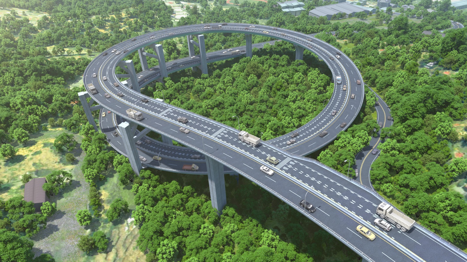 105市道改善蜿蜒路段新闢道路完工模擬圖。