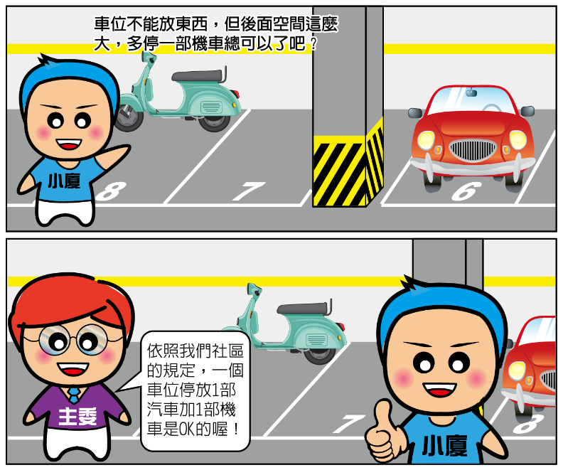 公寓大廈管理維護漫畫-停車問題