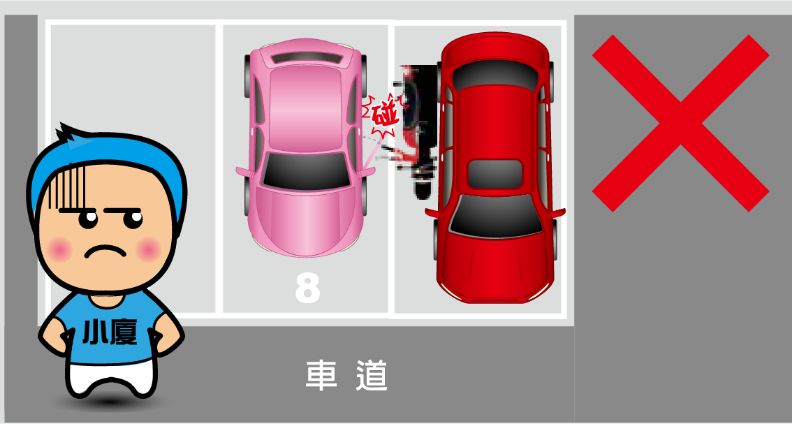 有無妨礙其他車位使用示意圖